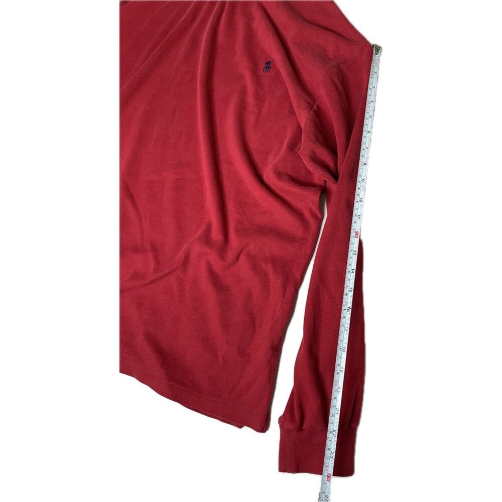 Polo Ralph Lauren Men’s Long Sleeve Mock Neck Shirt Red Size L - Picture 6 of 7